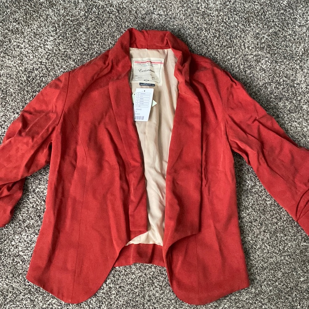 Burnt Orange Buttery Soft Anthropology Blazer